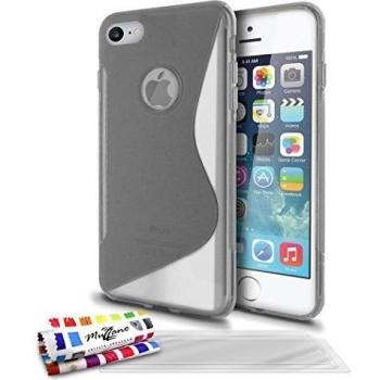 Carcasa Flexible Ultra-Slim Apple iPhone 7 [Le S Premium] [gris] de MUZZANO + 3 Películas de protección de pantalla UltraClear + lápiz capacitivo y gamuza Muzzano® ofrecidos - la protección antigolpes Ultime, elegante y durable para tu Apple iPh
