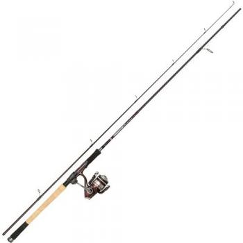 Combo de Caña y Carrete Abu Garcia Tormentor Spinning de 2 Secciones, incluye caña de pescar y carrete giratorio, listo para pescar, con carrete cargado con línea trenzada Berkley Fireline