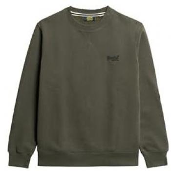 Sudadera Superdry Essential Logo Crew verde caqui - XL