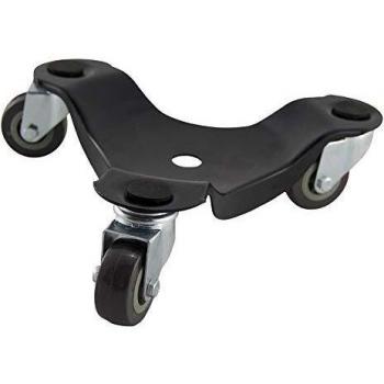 Wurko TT8200 Soporte 3 Ruedas, Metal, Negro, 25 cm
