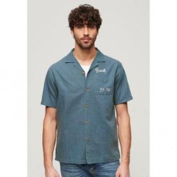 Camisa de manga corta Resort azul Superdry
