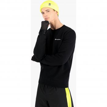 Sudadera Champion de Cuello Redondo con Logo en el Bolsillo - Negra - S - 100% Algodón