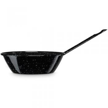 Sartén Freidora Inducción 28 cm Acero Esmaltado Levante Negra 4,3 L Apta para Todo Tipo de Fuego y Horno