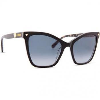 Love Moschino MOL045/S Cat Eye Sunglasses, Black Pattern, 54mm for Women
