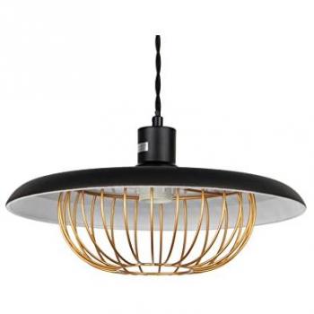 Lámpara de Techo Decorativa Metal Negro y Dorado 36x36x120cm - Iluminación para el Hogar