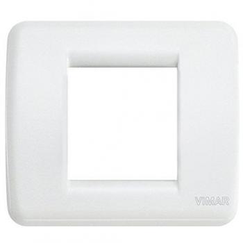 Placa Rondò 1-2 Módulos Blanca Brillante de Tecnopolímero Vimar