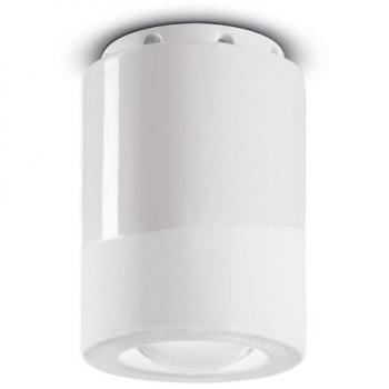 Lámpara de Techo Cilíndrica Ferroluce PI, Ø 8,5 cm, Blanca