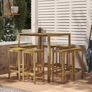 Mesa de bar de madera de pino impregnada 110x100x110 cm