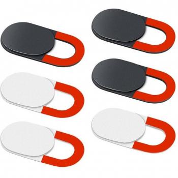 Paquete de 6 Cubiertas Deslizantes para Webcam Ultra Delgadas Redondas con Protección de Privacidad para Computadora Pro