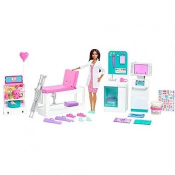 Barbie - Estación de Enfermería Mejora Pronto con Muñeca y Accesorios