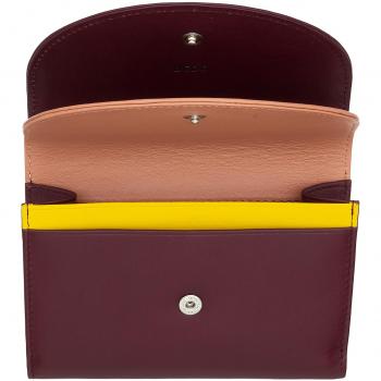 Cartera mediana de mujer Dudu de piel genuina con doble solapa, monedero y protección RFID
