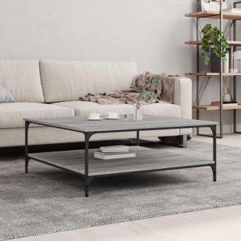 Mesa de centro Sonoma 100x100x40 cm madera multicapa gris