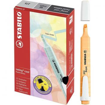 Marcadores Fluorescentes Swing Cool Pastel Naranja Papaya C/10