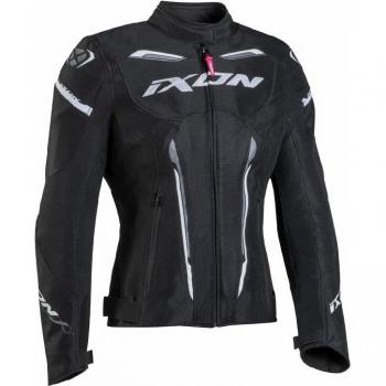 Ixon Chaqueta Textil de Moto Striker Air WP Negro-Blanco para Damas (XL)