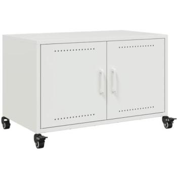 Mueble TV Multimedia Estantería Buffet 68 x 39 x 43,5 cm Acero Blanco