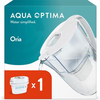 Jarra Purificadora de Agua Aqua Optima Oria Blanca con Capacidad de 2.8 Litros Incluye 1 Filtro Evolve+ STPJ0604