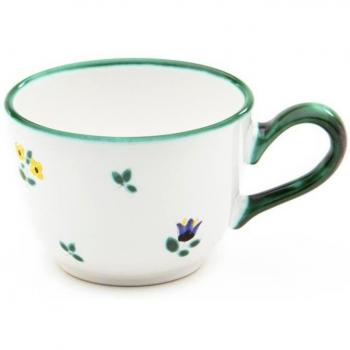 Taza de café Gmundner Cerámica Flores Esparcidas 0,19L, hecha a mano en Austria