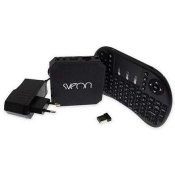 Sveon SBX600 - Mini Android TV Box con Teclado WiFi Negro