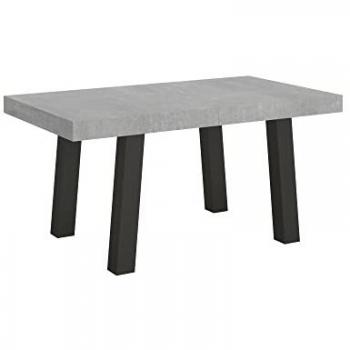 Mesa Extensible 90x160/420 cm Bridge Estructura Antracita - Cemento
