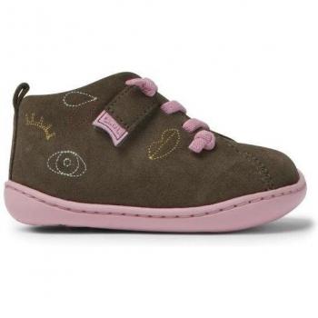 Camper Toddler Suede Booties - Brown Gray, Size 22