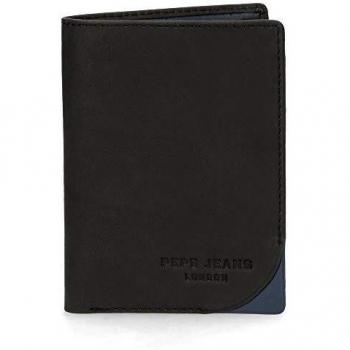 Cartera Pepe Jeans Arrow vertical con monedero Negra