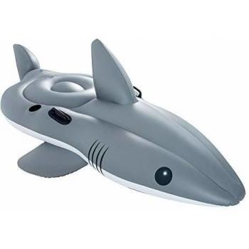Bestway 41097 - Colchoneta Flotador Gigante de Tiburón Hinchable para Piscina y Playa, Dimensiones 254x122x75 cm