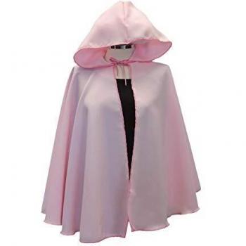 Capa Medieval Corta Rosa para Adultos