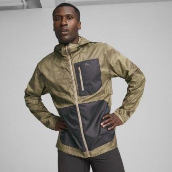 Chaqueta con capucha Puma Seasons WindCELL Run verde caqui XL
