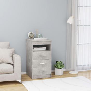Cajonera de hormigón gris 40x50x76 cm madera contrachapada
