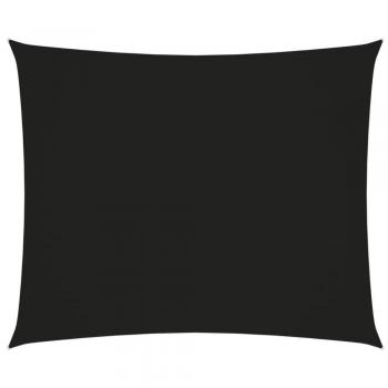 Toldo de vela rectangular de tela oxford negro 3.5x4.5 m