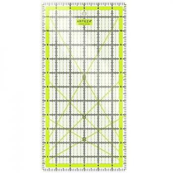 ARTEZA Regla de acrílico para costura y patronaje | Líneas de cuadrícula en dos colores | Regla de patchwork | Tamaño 6x12
