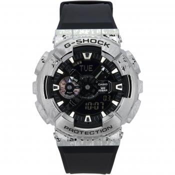 Casio G-Shock G-Steel Analog-Digital Grunge Camouflage Men's Watch with Resin Strap and Black Dial, 200M Water Resistance