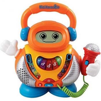 VTech - Kidikaraoke, Karaoke interactivo para aprender las canciones más populares, pantalla LCD, transforma tu voz de 4 formas distintas, versión española