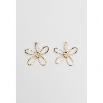Stradivarius Gold Flower Earrings OS