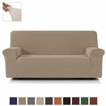 Eiffel Textile Nimes Funda sofá 3 plazas, Algodón, Beige