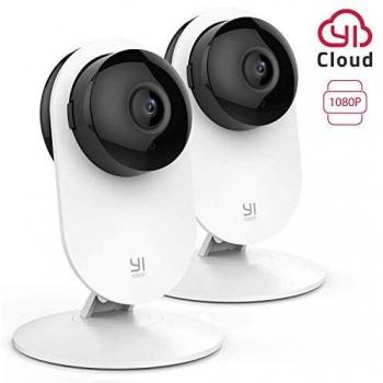 YI Cámara de Vigilancia 1080p IP Cámara WiFi con Micrófono y Altavoz, Visión Nocturna, Detección de Movimiento, Seguridad para Bebé y Mascotas, Compatible con iOS, Android