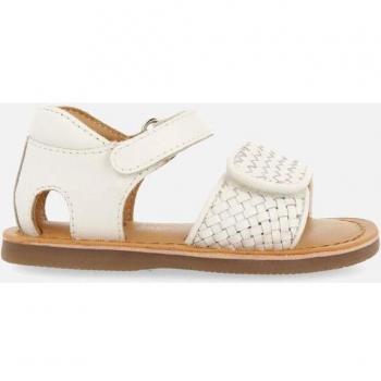 SANDALIAS BLANCAS DE PIEL CON PALA TRENZADA Y CIERRE AJUSTABLE PARA BEBÉ ATHENA