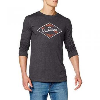 Quiksilver California Wounds Camiseta De Manga Larga, Hombre, Gris