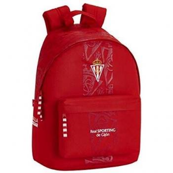 Real Sporting de Gijón Mochila Juvenilpara Portátil, Naranja 14,1, 310x160x410mm