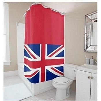 WHYGAO@ Personalizada minimalista de Digital impreso Anti bacteriana poliester baño cortinas modernas 3D cortinas de baño impermeable Custom que Hoteles creativa nacional bandera ducha cortinas viene con 12 ganchos , 150*180