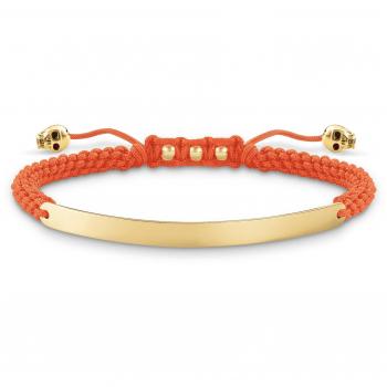 Thomas Sabo Orange Gold Bracelet Nylon 925 Silver Multicolor Female ONE SIZE