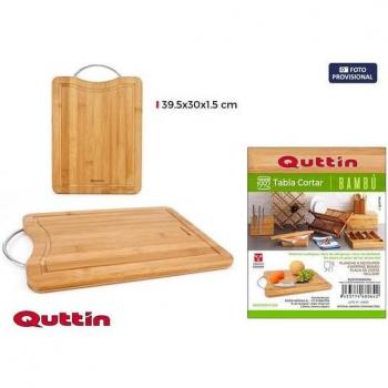 Tabla de Cortar Bambú/Metal 39.5x30x1.5cm Quttin