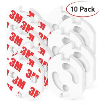 OcioDual 10x Protector enchufe seguridad niños bebes schuko europeo EU con adhesivo Blanco