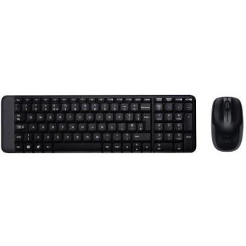 Logitech MK220 Combo con Teclado y Ratón Inalámbrico compacto para Windows, Disposición QWERTY US Internacional - Negro