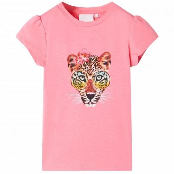 Camiseta infantil rosa neón 140