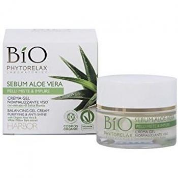 Phytorelax Laboratories Bio Sebum Aloe Vera Hydro-Gel Cream to Reduce Oily Skin 50 ml