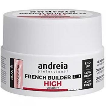 Andreia - Professional - Constructor, 2 en 1, bifásico, alta viscosidad, para lámpara LED y UV, manicura francesa, base de color rosa, 22 g