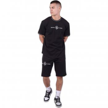 Shorts Deportivos Project X Paris Modelo 2240218 - Color Negro para Hombre con Banda y Logo a Contraste