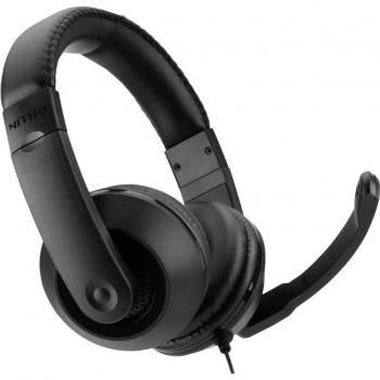 NiTHO NX100 Auriculares Gaming Multiplataforma Negros, con diseño ergonómico, sonido envolvente, micrófono ajustable y compatibilidad con múltiples dispositivos