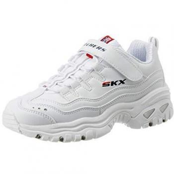 Skechers ENERGY, Girl's Low-Top Trainers, White